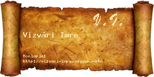 Vizvári Imre névjegykártya